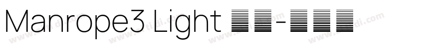 Manrope3 Light 亮体字体转换